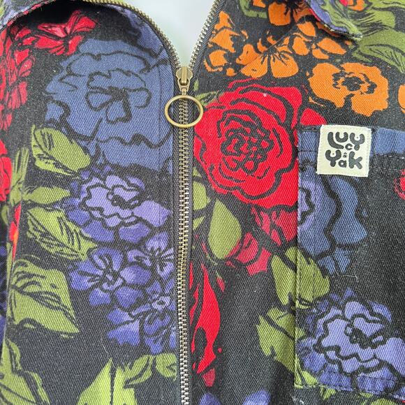 Lucy and Yak Womens Ragan Cotton Jumpsuit Maria Print Size 16 Tall Funky Cottage - Picture 5 of 9